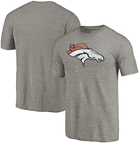 Fanatics Branded Denver Broncos Primary Logo Tri-Blend T-Shirt - Gray (X-Large)