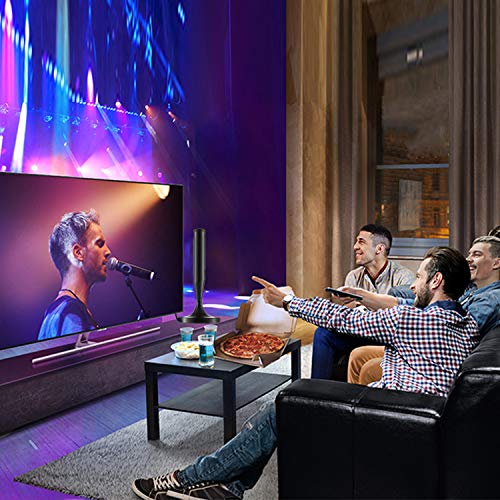 Digital TV Antenna,Full HD Amplified Smart TV Indoor Antenna TV Aerial-HDTV Antenna with Powerful Amplifier Signal Booster,60-120 Miles Range Support 4K 1080p and Older TV's with 16.4ft Coaxial Cable