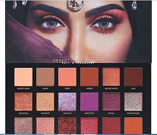 Fashion 18 Colors Eyeshadow Palette Women Desert Dusk Matte Eyeshadow Pallete Waterproof Shimmer Eyeshadow Make Up Set