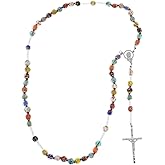 GlassOfVenice Murano Glass Sommerso Italian Rosary - Multicolor