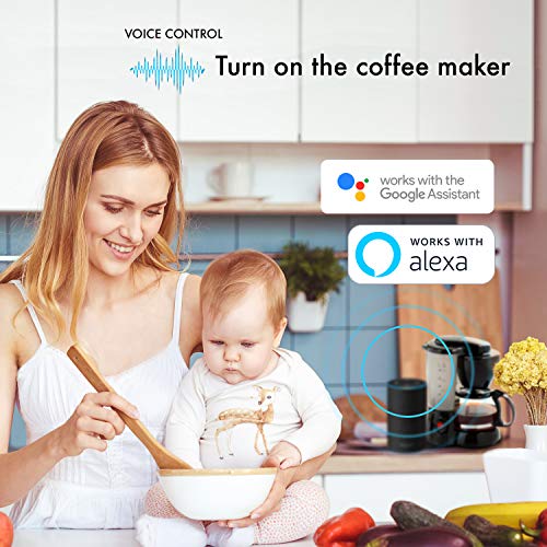 TOPGREENER WiFi Plug with Energy Monitoring, Mini Smart Outlet