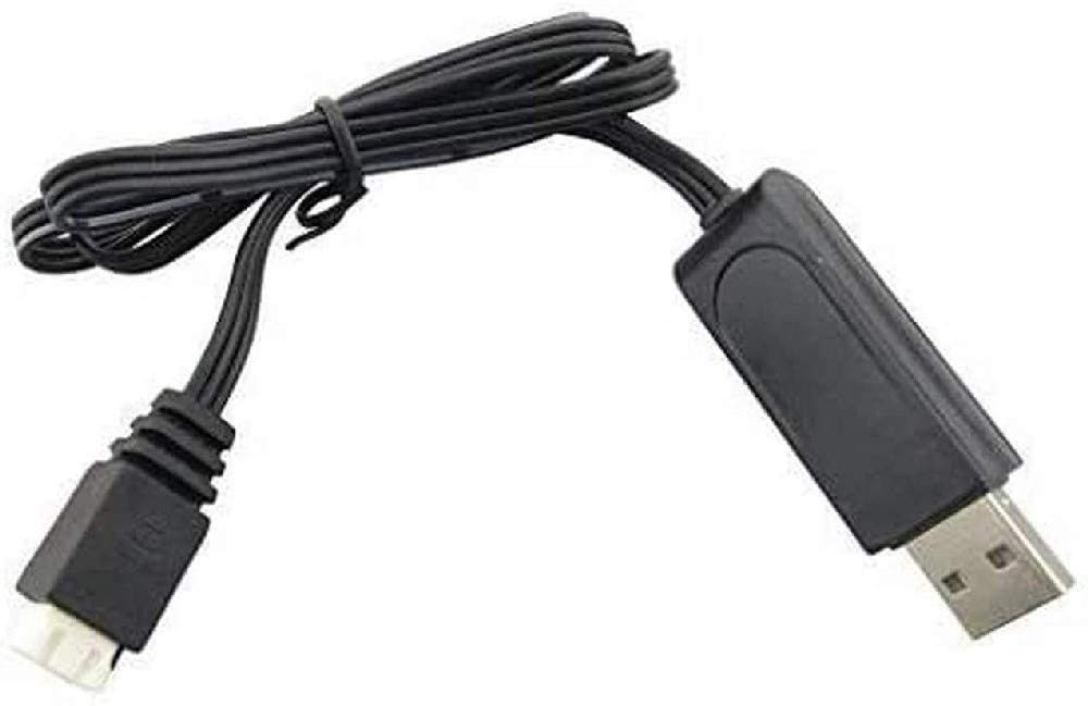 YUNIQUE GREEN-CLEAN-POWER - USB Charging Cable 7.4V for Drones | Compatible with SYMA X8C/X8G/Hubsan H501S | USB Connector, Suitable for Lipo Batteries, Black, Plastic