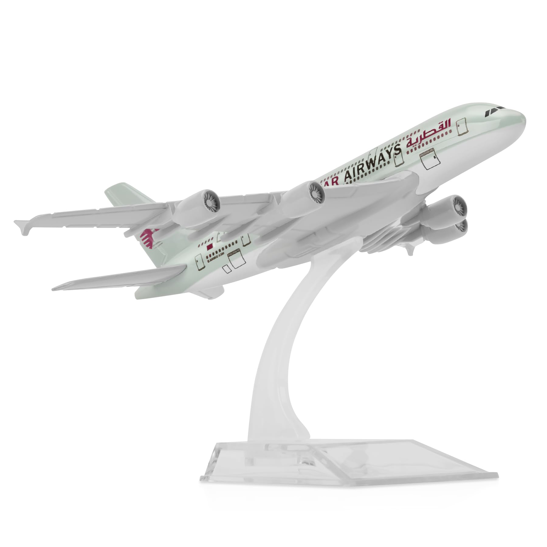 BluWinds 1/400 Qatar 380 Airplane Model Diecast Airplanes Model Aircraft Metal Alloy Model For Collection and Display