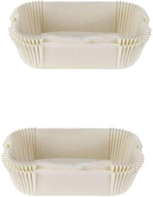 120Pc Bread Loaf Tins, White DryWaxed Oval Eclair Liners Fluted Oblong