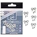5 Bowties Silver Rhinestones Crystals Nail Art Decorations Jewels Gems By VAGA®