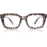 JiSoo Oversized Reading Glasses for Women, Stylish Designer Large Readers Oprah Style with Spring Hinge