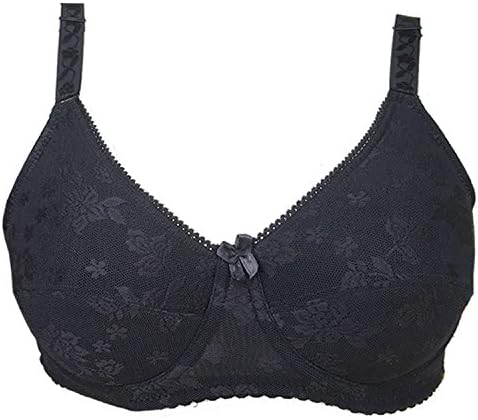 Richard Nguyen Mastectomy Bra Comfort Pocket Bra For Silicone Breast Forms Artificial Breast Cover Brassiere Black 38