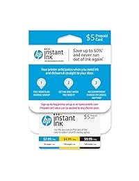 HP Instant Ink 5   Prepaid Card, use to Enroll in 50, 100 or 300 Page Plan