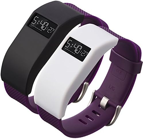 TMStar 2PCS Fitbit Charge HR Band Cover,Colorful Slim Designer Sleeve Protector Cover For Fitbit Charge/Fitbit Charge HR(No Tracker) (Black_White)