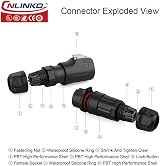 CNLINKO LP-12 5 Pin IP68 Waterproof Connector M12 Male Female Plug 5A 125V view 5