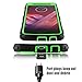 Venoro Moto Z2 Force Case, Moto Z2 Play Case, Heavy Duty Shockproof Full Body Protection Rugged Hybrid Case Cover with Swivel Belt Clip and Kickstand for Motorola Z Force 2017 (Green)