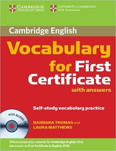 Cambridge Vocabulary For First Certificate With Answers Per Le Scuole Superiori Con Cd Audio Amazon It Thomas Barbara Matthews Laura Libri In Altre Lingue