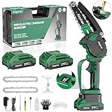 Mini Chainsaw 6 Inch, Upgraded Brushless Electric