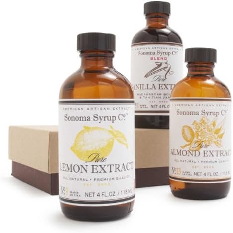 Sonoma Syrup Lemon, Almond and Vanilla Extract Set