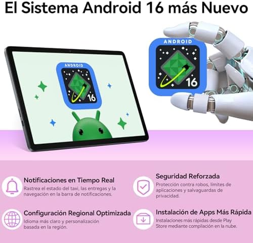Tablet T20 Android 16 com teclado - 24 GB RAM+256 GB ROM (2 TB TF), Octa-Core, Gemini AI, Widevine L1, Tablet de 10 polegadas, 5000mAh, 8MP+5MP, Face ID, GPS (4 anos de garantia)