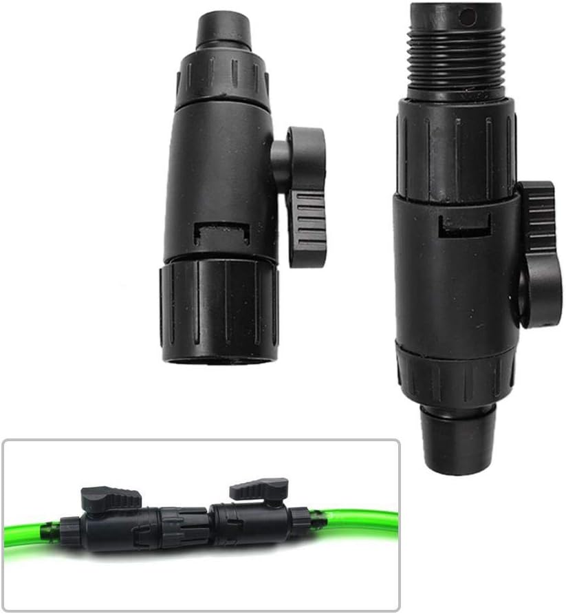 Pssopp Aquarium Hose Valve Pipe Valve Fish Tank Quick Release Connector Aquarium Water Control Valve Pipe Connector Adapter with Quick Release Handle(12mm to 16mm) - Image 4