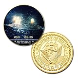 U.S. Navy USS Arizona (BB-39) Colorized Printed Challenge Coin