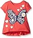 Gerber Graduates Little Girls' Toddler Short Sleeve Swing Top with Back Ruffle, Butterfly, 5T