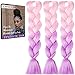 Emmet Jumbo Braids 60+ Colors Kanekalon Synthetic Box Braids African Hair Extension 100g/pcs, Hair Care Ebook Included (24