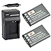 DSTE Replacement for LI-60B 2 Pack Battery + DC16 Travel and Car Charger Adapter Compatible Olympus FE-370 Pentax M50 W60 W80 V20 Nikon Coolpix S550 S560 Ricoh R50 as EN-EL11 DB-80 D-LI78