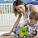 Wooden Wheels Tough Jobs Pack: Natural Beech Wood Tractor, Pickup Truck, and Cement Mixer