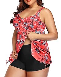 Aqua Eve Women Plus Size Tankini Swimsuit Two Piece