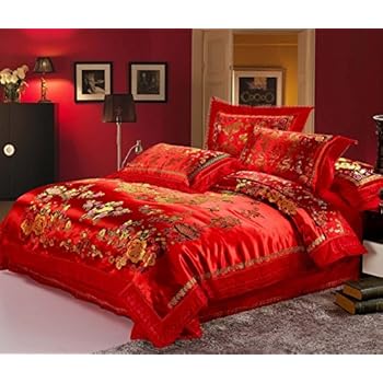 Amazon.com: HNNSI 4pcs Wedding Bedding Sets Full Size