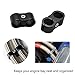 ESPEEDER 2pcs AN6 Billet Aluminum Dual Oil Fuel Water Line Hose Separator Clamp Black