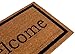 BirdRock Home Welcome Coir Doormat | 18 x 30 Inch | Standard Welcome Mat with Black Border and Natural Fade | Vinyl Backed | Outdoor