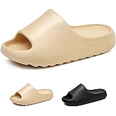 Hsttgsr Pillow Slippers for Women and Men, EVA Anti-Slip, Super Soft, Quick-Drying Comfort Cloud Slides for Showers, Lightweight Spa Massage Summer Sandals for Adults, Indoor and Outdoor