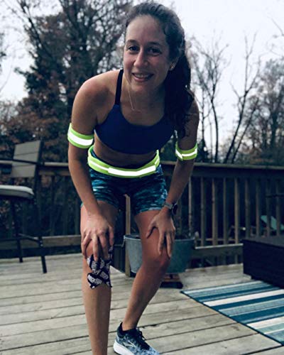 HiVisible Reflective Belt with 2 Reflective Bands (Green Belt + 2 Bands)