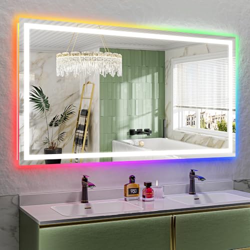 YEELAIT LED Bathroom Mirror w/ RGB Light