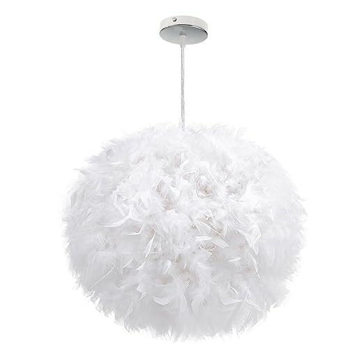 Decdeal Feder Pendelleuchte Hängeleuchte Hängelampe Deckenlampe E27