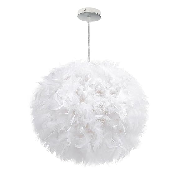 Decdeal Feder Pendelleuchte Hängeleuchte Hängelampe Deckenlampe E27