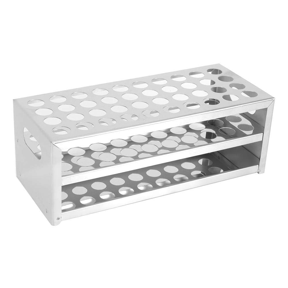Soporte de tubo de ensayo de placa perforada de acero inoxidable de 40 agujeros Soporte de tubo Soporte de tubo de ensayo de placa perforada de acero inoxidable de 40 agujeros Soporte de tubo
