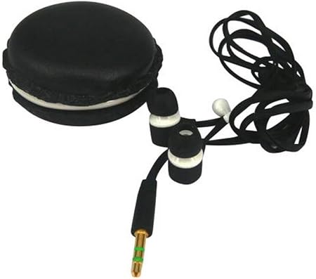 Amazon Co Jp アンジェリツコ 目玉商品 イヤホンケース プリンセスマカロン イヤホン付き コード約1 2m ブラック セール中 家電 カメラ