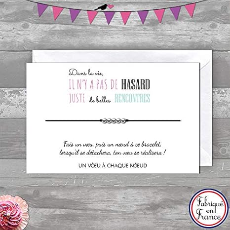 Uvacn Carte De Voeux Belle Rencontre Bracelet Porte Bonheur 5