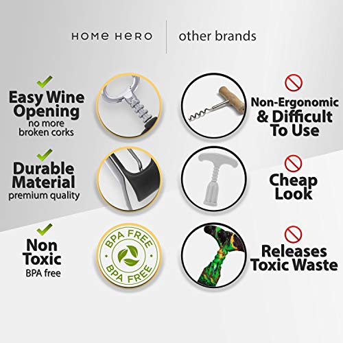 image for Home Hero Wine Opener Wine Bottle Opener - Wing Corkscrew Wine Opener 