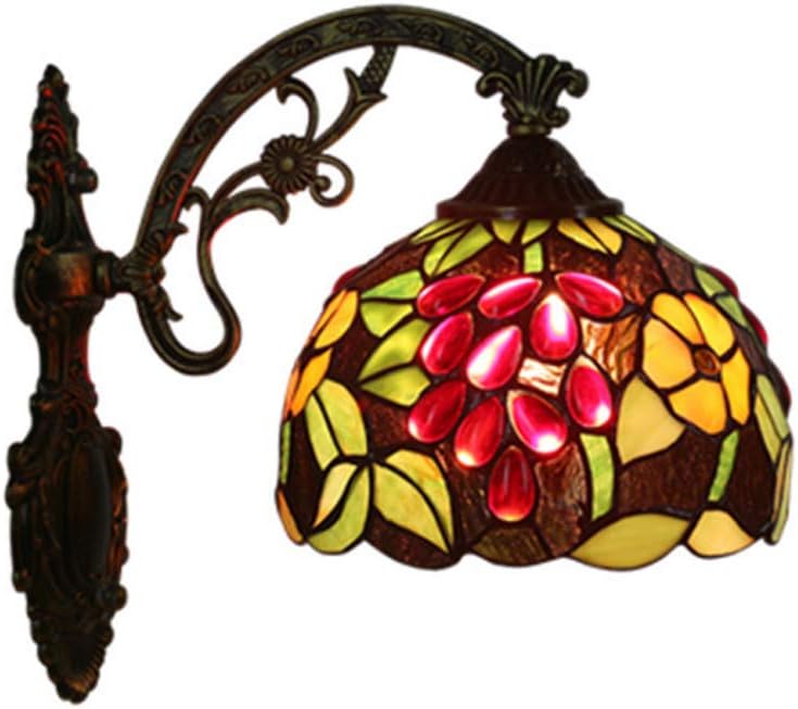 Grape Wall lamp Color lampshade Retro Wall lamp bar Cafe Staircase lampshade 110-240V (Without Bulb)