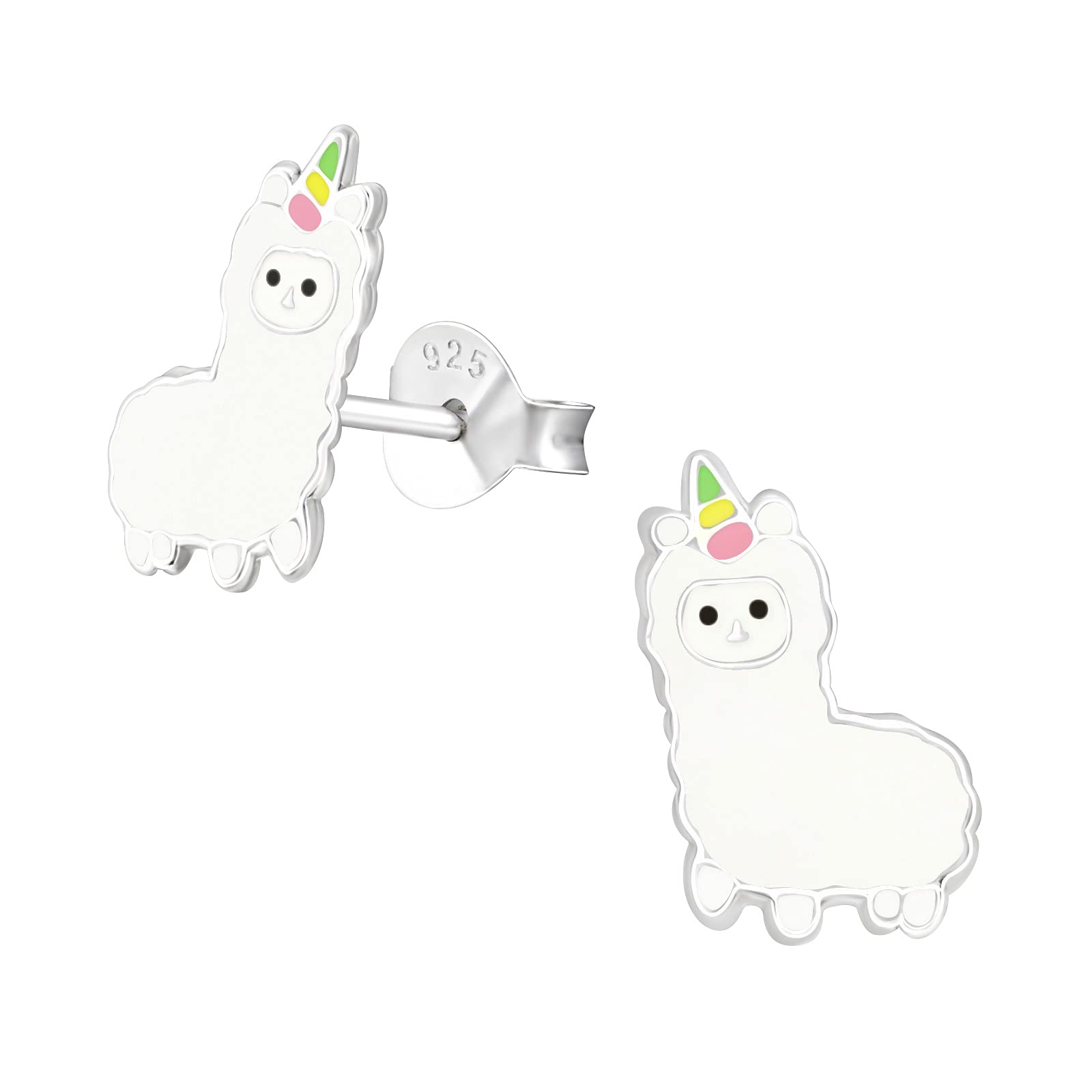 925 Sterling Silver Lightweight Hollow-Back Unicorn Stud Earrings for Women & Girls – Cute Fantasy Jewellery Gift Boxed