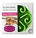 Color you Pet Dog Slow Feed Interactive Dish Ease Bloating for Small & Medium Dog and Cat (Green)