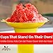 Leak Proof & Drip Catching, Super Cute Reusable 4oz Flower Snow Cone Cups 100 Pk, Colorful Easy Grip Bowls Perfect for Birthday Party, Summer Cookout, Shaved Ice, Snack, Ice Cream, Standalone Design