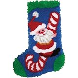 MCG Textiles 37687  Latch Hook Candy Cane Santa Stocking