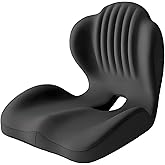 Seashell Memory Foam Seat Cushion -for Office Chair, Truck seat, Car Seat,Desk Chair, L-Shaped Back Support & Sciatica Relief & Tailbone & Coccyx Pain Relief for Long Sitting & Driving(Black)