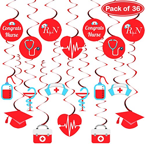 Hanging Swirls For Graduation Nurse Party Nurse Graduation Party