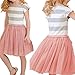 Meihuida Little Girls Short Sleeve Striped Clothing Chiffon Skirt Cotton Dress (2T(for 2-3 Years))
