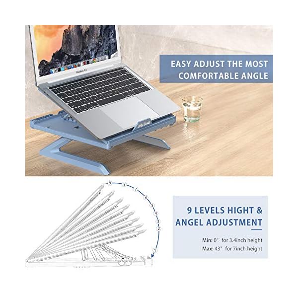 Jelly-Comb-Laptop-Stand-Multi-Angle-Adjustable-Laptop-Riser-With-Foldable-Legs-and-Phone-Holder-Ventilated-Notebook-Stand-Tray-for-MacBook-Desktop-Computer-Tablet-Grey Jelly Comb Laptop Stand, Multi-Angle Adjustable Laptop Riser With Foldable Legs and Phone Holder, Ventilated Notebook…