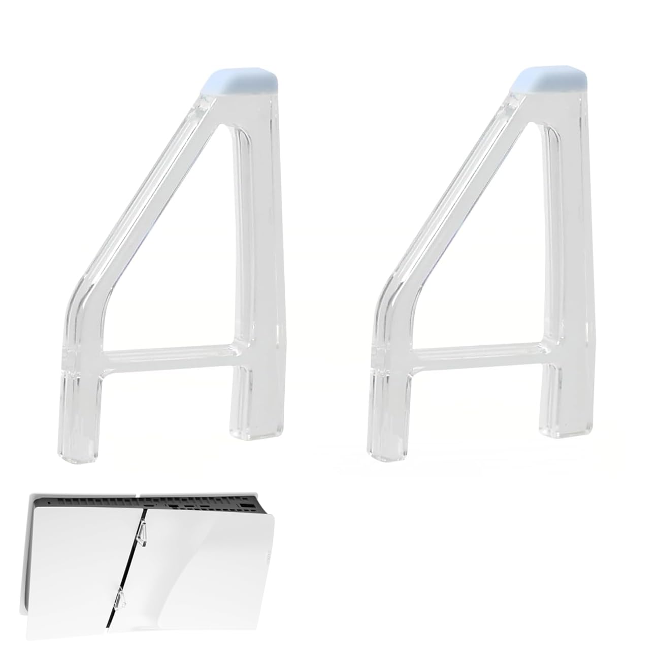 YANCONGLIDEYAN Stand for Ps5 Slim, Simple Cooling Feet, Horizontal Placement Bracket Holder Console Flat Base Stand, Compatible with Sony PlayStation 5 Slim Disc Edition-A (2Pcs)