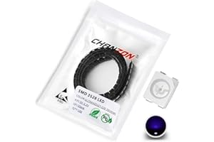 Chanzon 100 pcs 3528 (1210) UV Purple SMD LED Diode Lights Chips (Ultraviolet 395nm 3.5mm x 2.8mm PLCC DC 3V 20mA) Lighting Bulb Lamps Electronics Components Light Emitting Diodes