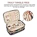 Travel Jewelry Organizer Case,Storage Bag Holder for Earrings,Necklace,Rings,Watch - Girl Portable Jewelry Case Black-flower